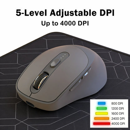 Mouse wireless FREEWOLF X7 Bluetooth 2.4G dual mode silenzioso ricaricabile 4000DPI con indicatore batteria ergonomico per PC Mac laptop