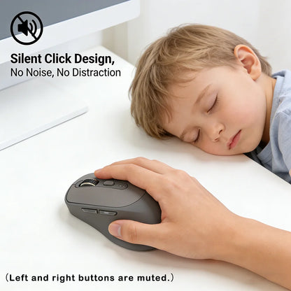 Mouse wireless FREEWOLF X7 Bluetooth 2.4G dual mode silenzioso ricaricabile 4000DPI con indicatore batteria ergonomico per PC Mac laptop