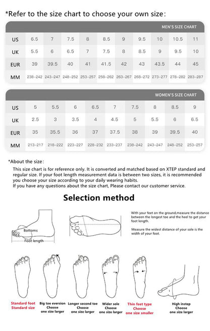 Xtep Running Shoes for Men 2025 Spring Sweat-Absorbing Sports Shoes Wear-Resistant Stability Sporty Sports Sneakers 880119115131