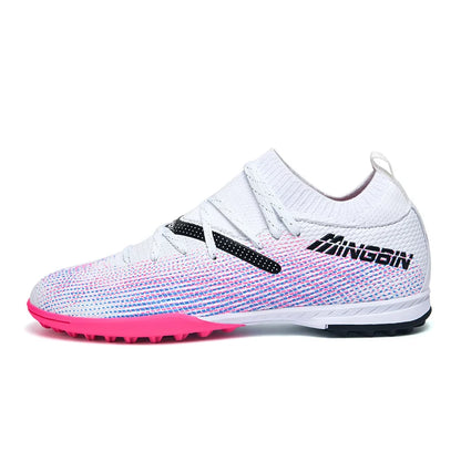 Turf Soccer Cleats Professional Men Football Boots Breathable Mesh Youth Soccer Shoes Anti Skid Male Sneakers Society Chuteira