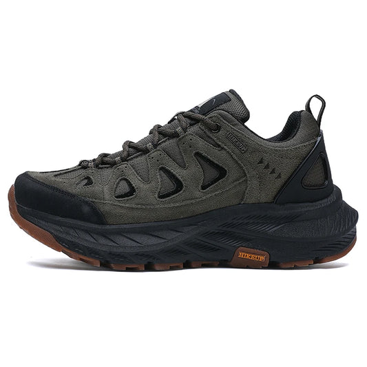 Hikeup Men's Outdoor Hiking Shoes Lightweight Energy-Return Trekking Walking Sports Shoes with Strong Grip and Support