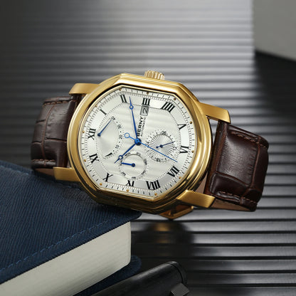 BERNY Men Mechanical Watch Top Accuracy Move Automatic Wristwatch Luxury Male Clock Sapphire Self-Winding Men's Watch Waterproof