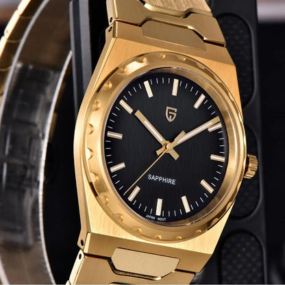 PAGANI DESIGN Men's Quartz Watches Ultra-Thin 7mm Series 37mm Sapphire Stainless Steel Waterproof Watches for Man TMI VJ21