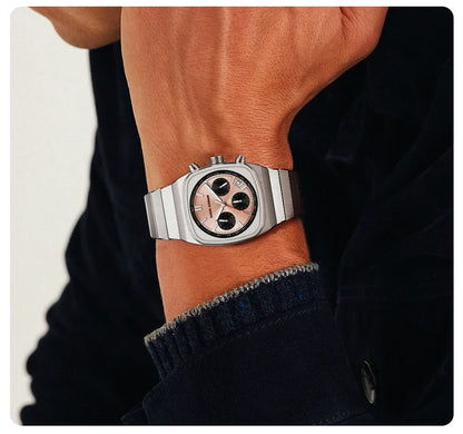 Horloge voor mannen in roestvrij staal Case Shape: Round Case