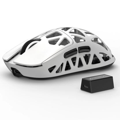 Ratón gaming ATTACK SHARK R2 de aleación de magnesio PAW3950, trimodo, 8000hz, 42000 DPI, ultraligero de 45g, microinterruptores de 100M clics