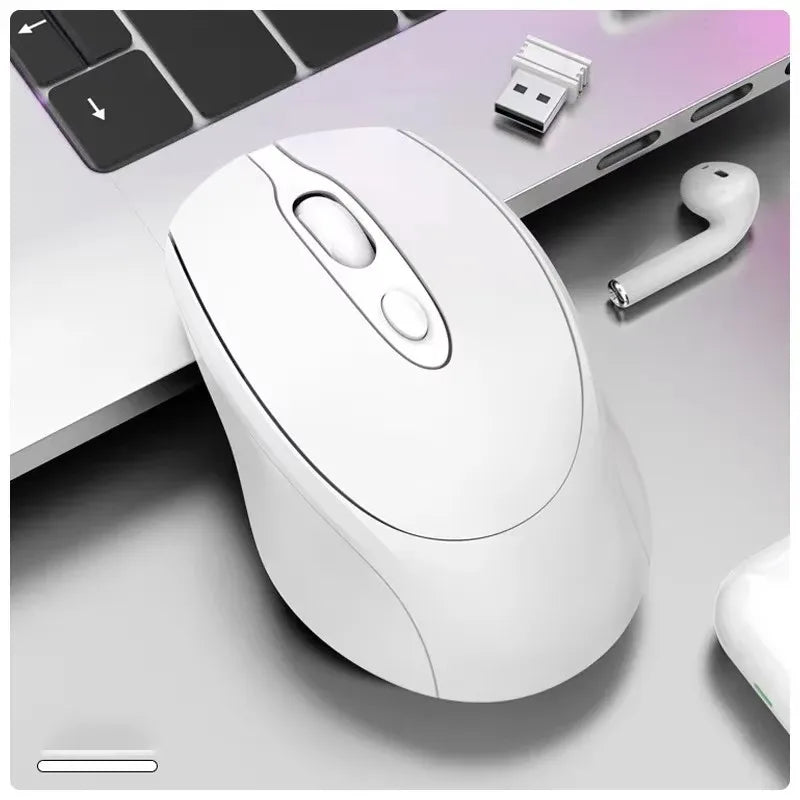 Mouse wireless compatibile Bluetooth 2.4G ricaricabile, mouse wireless per computer USB silenzioso da gaming per PC, laptop, Macbook e tablet
