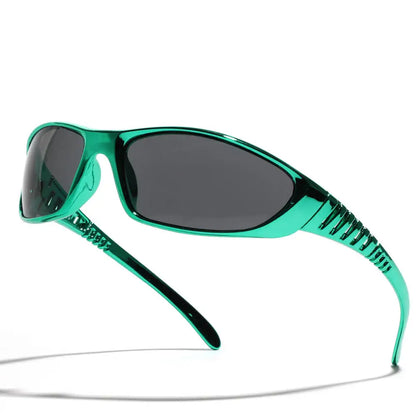 Y2K Silver Sunglasses Color Hollowed Out Future Sense Of Technology Hot Girls Net Red Sunglasses Women Sunglasses Trendy Men