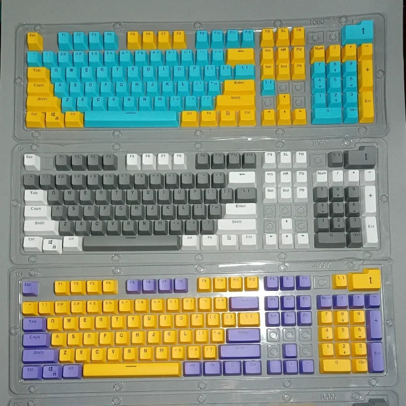 Good Pbt Oem Keycaps 61/87/104keys Custom RGB Player Backlit Double Shot Keycaps Gaming Accessories Ergonomic Teclado Pink/Black