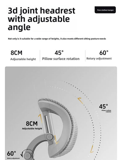 Ergonomic Office Chair with 10D Armrest, Adjustable Height Gaming Chair, Minimalist Computer Chair with Lumbar Support for Study & Work