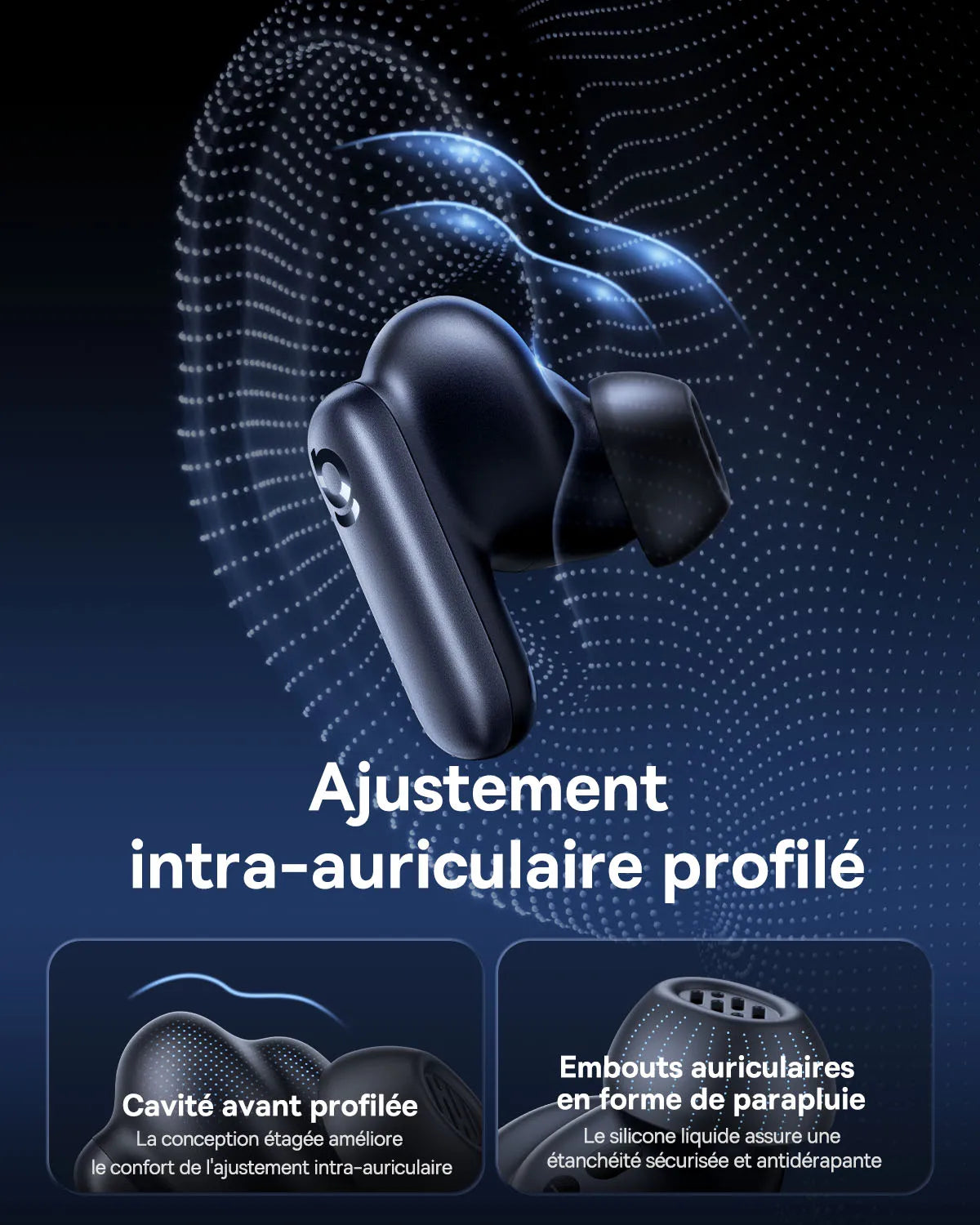Baseus Inspire XP1 Wireless Bluetooth 6.1 ANC Earbuds – -50dB Adaptive Noise Cancelling, Dolby Audio, 6 Mic ENC, Sound by Bose Premium TWS Earphones