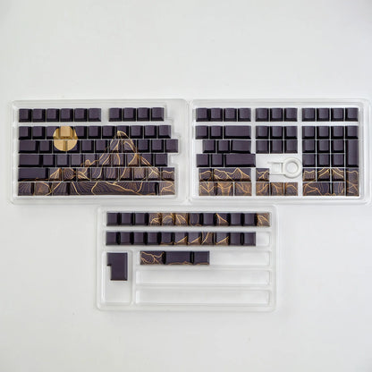 KYOMOT 135 Keys PBT Side Print Keycap Double Shot Cherry Profile Shine Through Keycaps for MX Switch Games Mechanical Keyboard