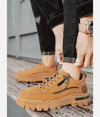 Men's Casual Sports Outdoor Hiking Trendy Fashion Street Comfortable Men's Thick Soled Board Shoes