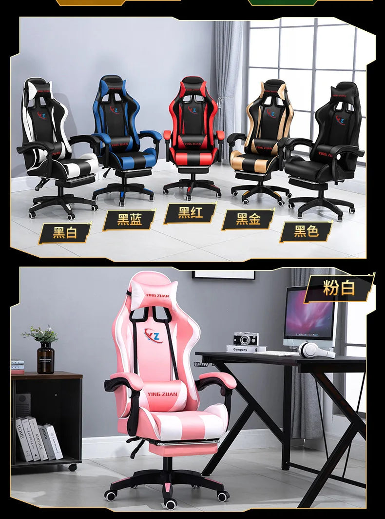 Ergonomic Gaming Chair for Computer Desk with Lumbar Support, High Back Mesh Reclining PC Chair, Adjustable Armrests for Office & Home