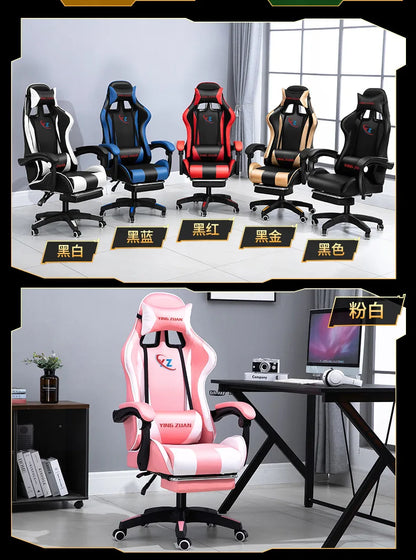 Ergonomic Gaming Chair for Computer Desk with Lumbar Support, High Back Mesh Reclining PC Chair, Adjustable Armrests for Office & Home