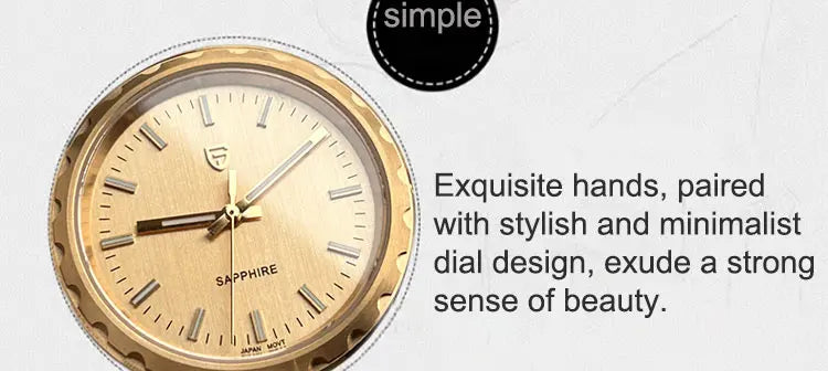 PAGANI DESIGN Men's Quartz Watches Ultra-Thin 7mm Series 37mm Sapphire Stainless Steel Waterproof Watches for Man TMI VJ21