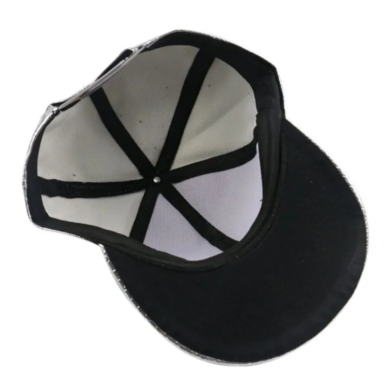 Trendy PU Crocodile Skin Hip Hop Cap For Men Women Rap Snap Back Cap Letter Flat Baseball Bonnet Homme Gold Dad Trucker Hat