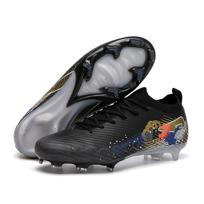 New Men Football Boots Soccer Cleats FG Non-Slip Training Shoes Soccer Shoes Long Spikes Match Ultralight Outdoor Drop Shipping