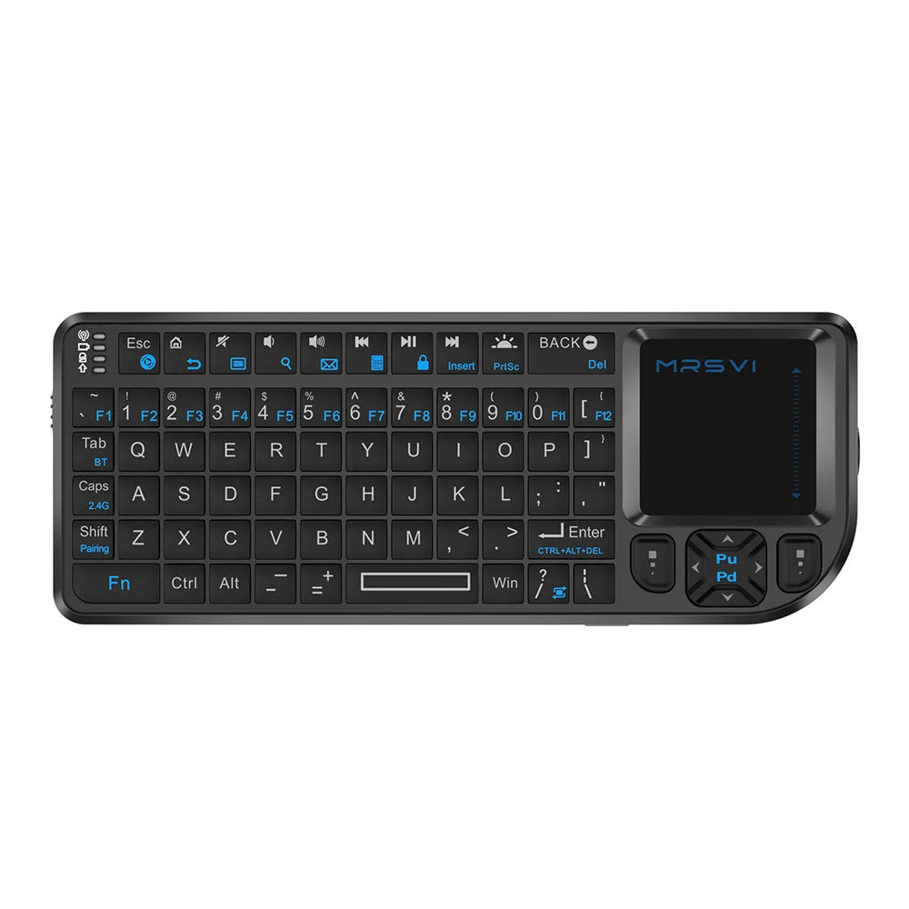 MRSVI Mini Bluetooth Keyboard A8 PLUS,Backlit 2.4GHz Wireless Keyboard with Touchpad for Android TV Box,Mac,Laptop,Windows