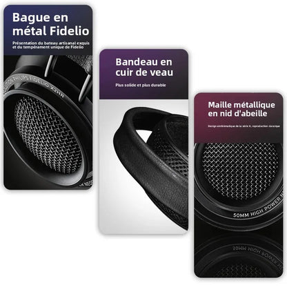 Philips X2HR Fidelio HiFi Stereo Wired Headphones – Premium 50mm Drivers, Deep Bass Over-Ear Comfort Headset for Gaming, Music & Studio Monitoring