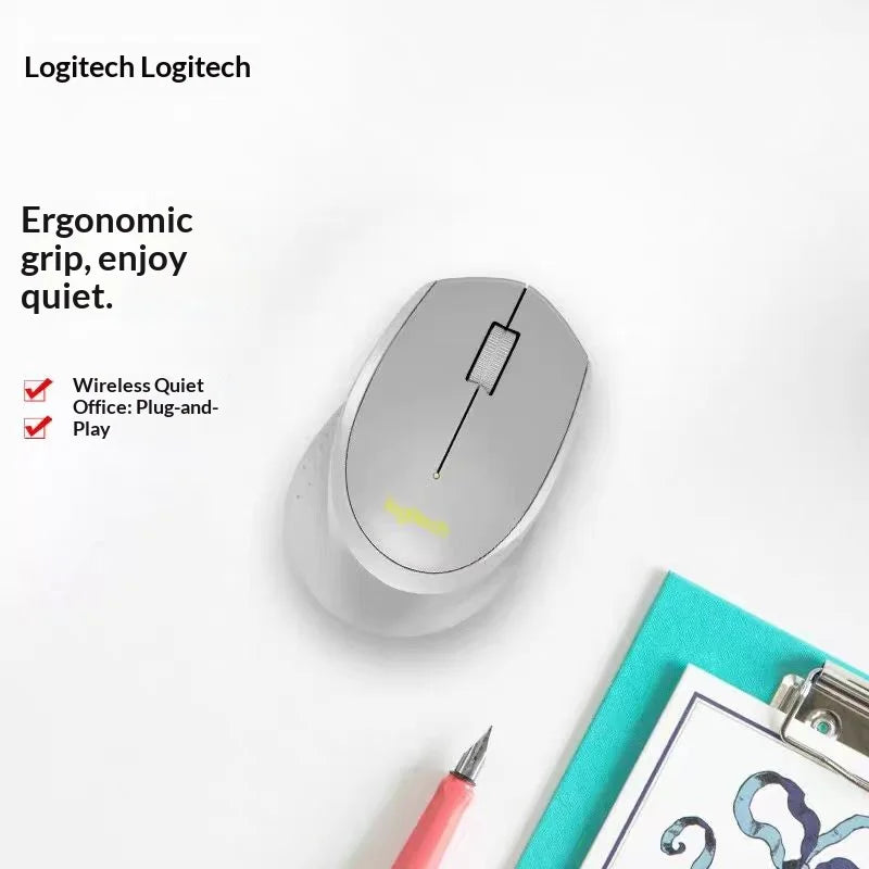 Logitech M330 Professional Office Mouse, Compact, Quiet, Convenient to Carry, Comfortable to Touch, Specifically Designed