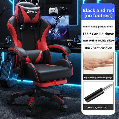 Modern Gaming Chair with Lumbar Support, High Back Reclining Computer Chair, Ergonomic Swivel Office Chair for Gaming, Work & Long Sitting
