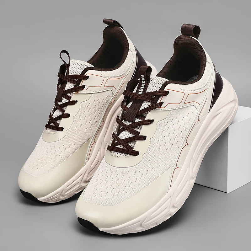 Wide Box Toe Sneakers Platform Soles Fashion Casual Sports Shoes Men Running Walking