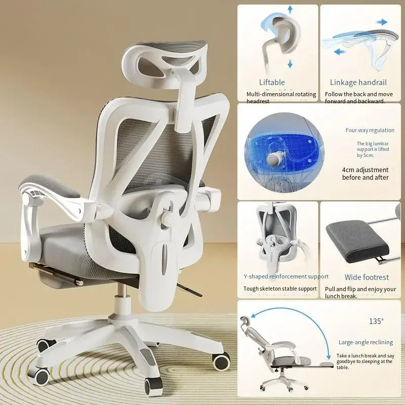 UVR Ergonomic Gaming Computer Chair Breathable Mesh Office Chair with Adjustable Armrest, Swivel Executive Desk Chair for Home Office & Work