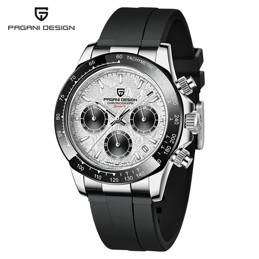 New PAGANI DESIGN PD1644 Luxury Men's Quartz Watch Automatic date Wristwatches Sport 100m Waterproof Chronograph Men Gift