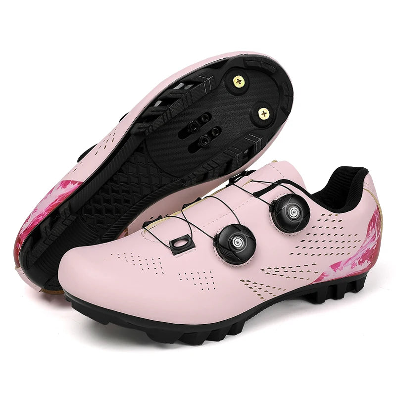 Professioanal Men Road Cycling Sneakers Bike Shoes SPD MTB Sole Flat Racing Speed Trail Mountain Bicycle Footwear Pedal Sports