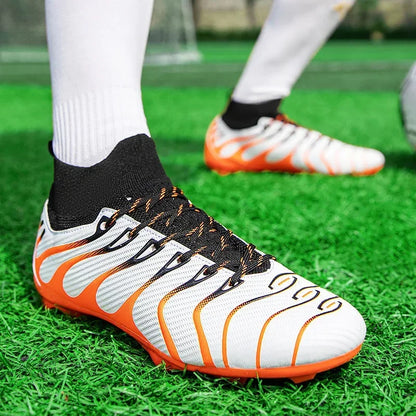 Men Match Football Boots Sport Training Long Spikes FG/TF Boys Cleats Outdoor Soccer Shoes Non Slip Indoor Futsal Comfortable