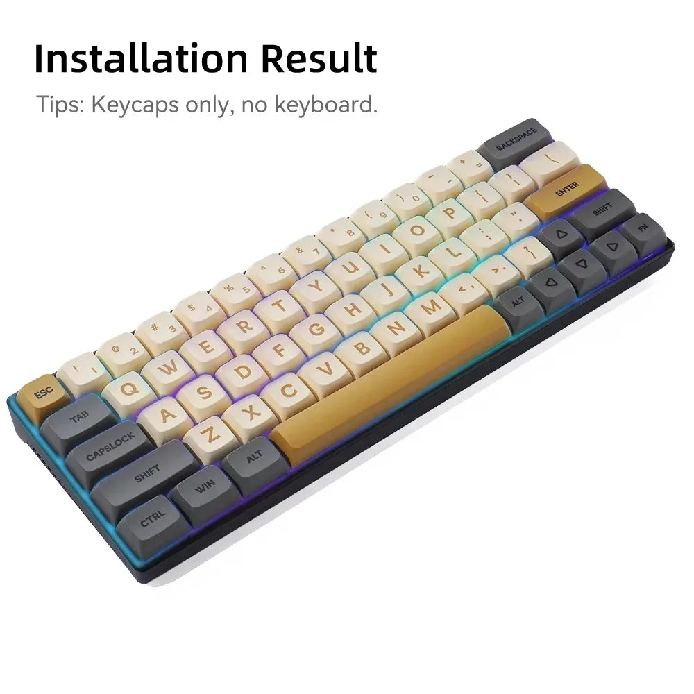 125 Tasten XDA PBT Tastenkappen-Set Matcha Green für mechanische Tastaturen mit 61/64/68/75/87/98/104/108 Tasten für Cherry/Gateron/Otemu/Kailh