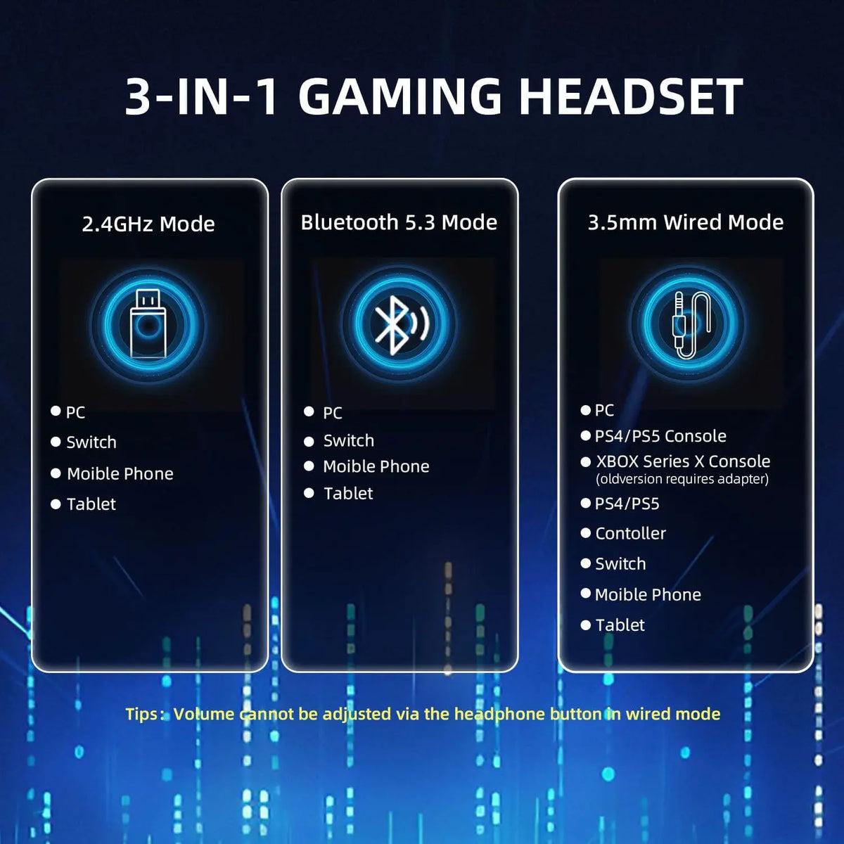 ATTACK SHARK L80PRO Wireless Gaming Headset Tri-Mode Bluetooth Gaming Headphones with Dual Microphone, Low Latency, Premium Gaming Audio