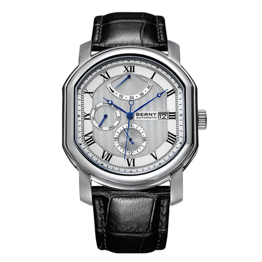 BERNY Men Mechanical Watch Top Accuracy Move Automatic Wristwatch Luxury Male Clock Sapphire Self-Winding Men's Watch Waterproof