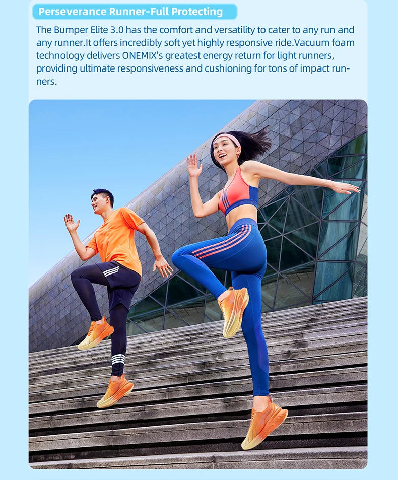 ONEMIX nové tlumicí běžecké boty pro muže, vhodné pro těžší běžce, šněrovací sportovní dámské neklouzavé outdoorové atletické pánské tenisky