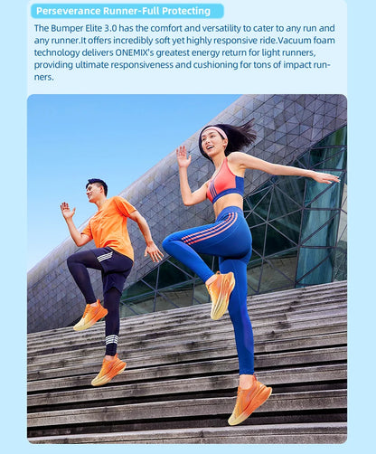ONEMIX nové tlumicí běžecké boty pro muže, vhodné pro těžší běžce, šněrovací sportovní dámské neklouzavé outdoorové atletické pánské tenisky