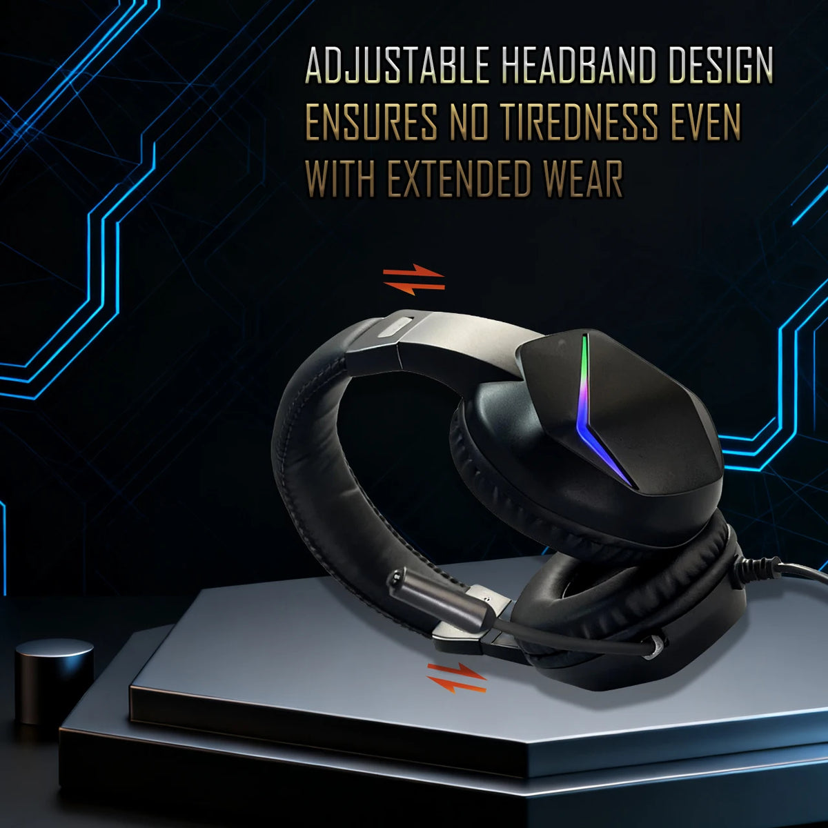H21 Wired Gaming Headphones with Microphone, 50mm Driver Stereo Headset for PS5 PS4 Xbox Switch PC Computer Music and Online Meetings