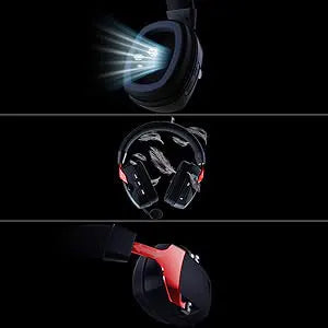 Wireless Gaming Headset with Detachable Noise Cancelling Microphone – 2.4G Wireless, Bluetooth 5.3 & 3.5mm Wired Gaming Headphones for PS5, PC, Xbox, Mobile