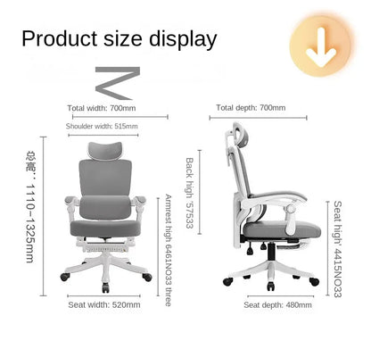 Ergonomiška tinklinė biuro kėdė su juosmens atrama, aukšta kompiuterio darbo stalo kėdė suaugusiesiems, patogi darbo kėdė ilgoms valandoms