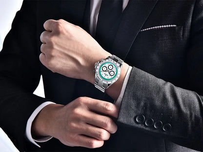 RollsTimi Men's Watches Top Luxury Sapphire Men's Mechanical Watches Calendar Week stainless steel waterproof relógios masculino