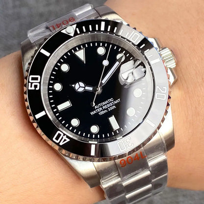 Miyota 8215 PT5000 Stainless Steel 40mm Dive Automatic Men Watch Sapphire Crystal Rotating Bezel Luminous Mechanical Wristwatch