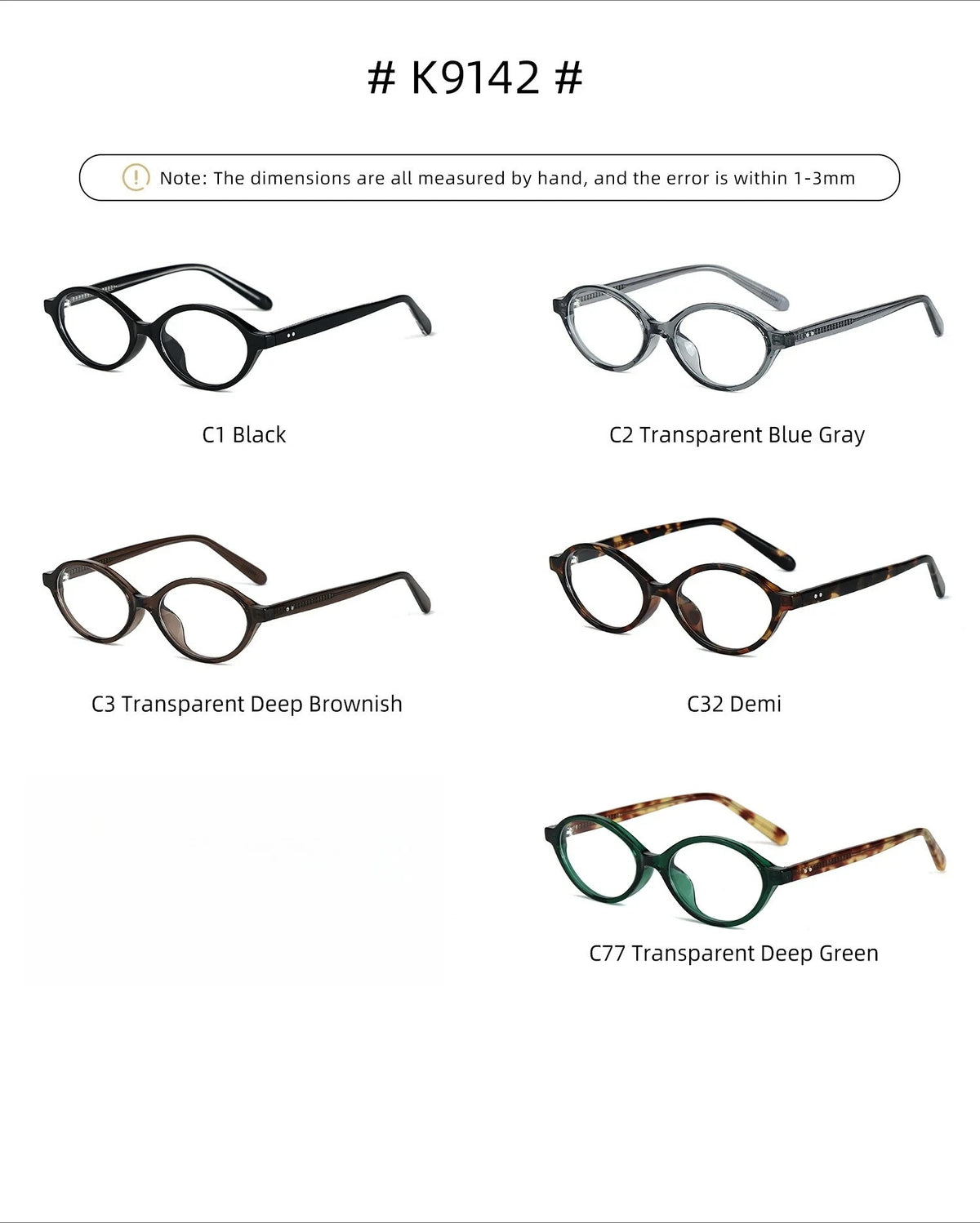VICKY Simple Geometric Oval Small Frame Retro Design Women's Polarized Sunglasses UV Protection Customizable Prescription K9142