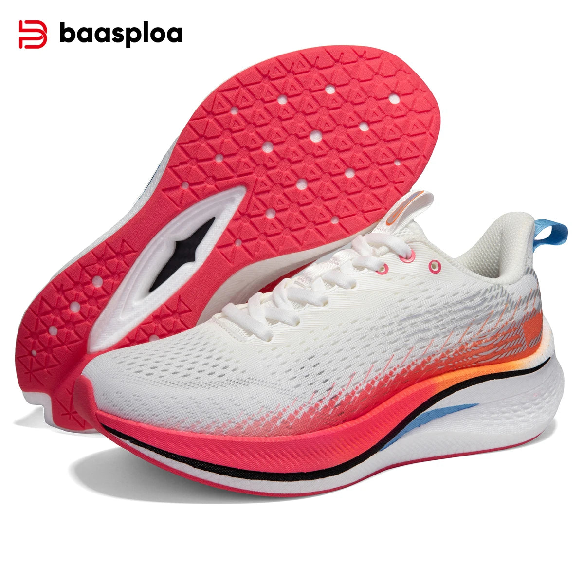 Baasploa Women Carbon Plate Running Shoes Outdoor Professional Cushioning Jogging Sneakers Female Casual Breathable Sports Shoes