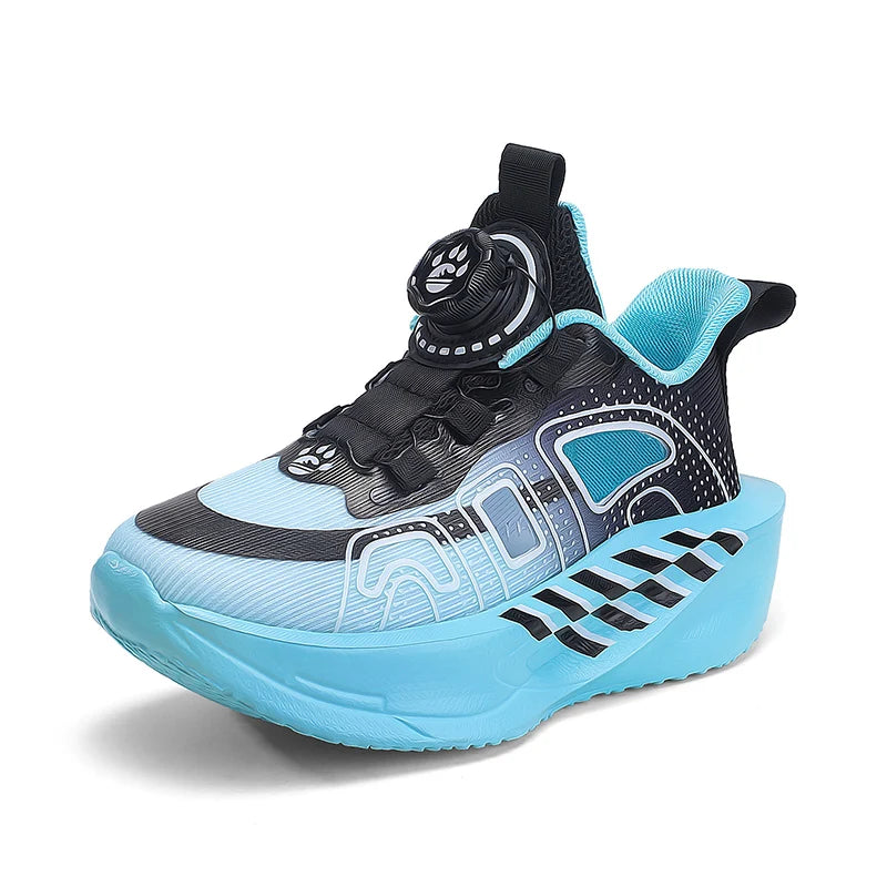 Childrens Running Shoes Comfortable Mesh Boys Outdoor Training Shock-absorbing Tennis Shoes New Hollow Breathable Casual Shoes