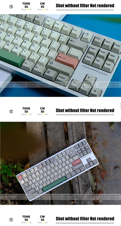 KBDiy GMK 9009 Retro Cherry Profile Keycap 134 Keys/Set For Mechanical Keyboard DIY Custom PBT DYE-SUB 61 60 Bakclit ISO Keycaps