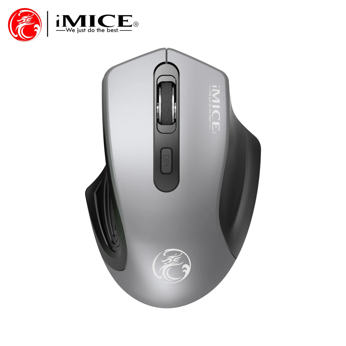 Silent 2.4G USB Wireless Mouse for Laptop, Computer & Mac, Optical Wireless Mouse with Adjustable DPI, Soundless Portable Mouse for Office & Home