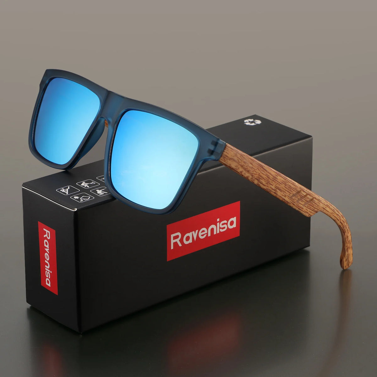 Ravenisa Fashion Vintage Square Frame Sunglasses Men Women Fishing Driving Man Luxury Brand Designer Sun Glasses UV400 Eyewear