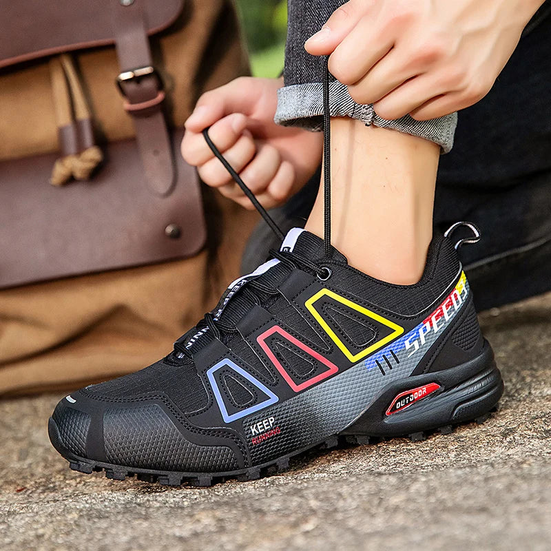 Mens Hiking Shoes Outdoor Off-road Anti Slip Leisure Mountain Camping Sneakers Unisex Comfortable Cushioning Travel Hiking Shoes