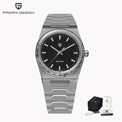 PAGANI DESIGN Men's Quartz Watches Ultra-Thin 7mm Series 37mm Sapphire Stainless Steel Waterproof Watches for Man TMI VJ21