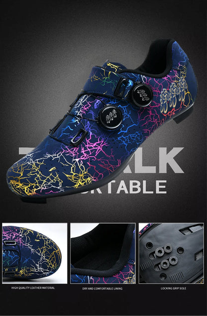 Professional Cycling Shoes Road Bike Men Racing Contest Self-Locking Speed Bicycle Sneakers Women Spd Cleats Cycling Footwear