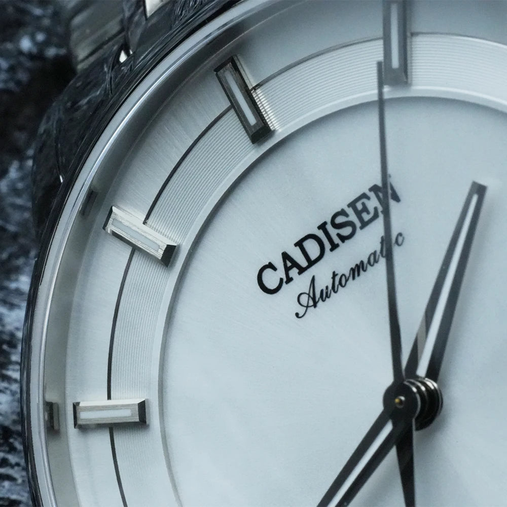 CADISEN Mechanical Wristwatches MIYOTA 9015 Movement Automatic Ultra-thin Watch Sapphire Waterproof Rose gold Business Watches